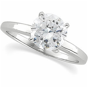 Round Diamond Solitaire Engagement Ring 14k White Gold (1.17 Ct, D Color, VS1(Clarity Enhanced) Clarity) IGL Certified