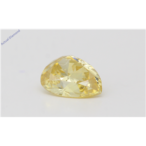 Pear Cut Loose Diamond (0.56 Ct,Natural Fancy Vivid Yellow Color,Vs1 Clarity) Gia Certified
