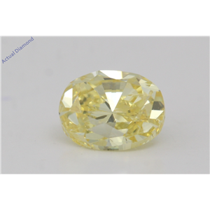 Oval Cut Loose Diamond (0.8 Ct,Fancy Vivid Yellow Color,Si1 Clarity) Gia Certified
