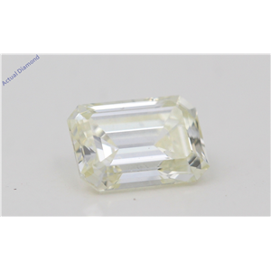 Emerald Cut Loose Diamond (0.79 Ct,Natural Fancy Light Yellow Color,Vvs2 Clarity) Igl Certified