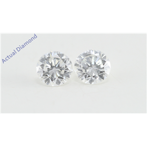 A Pair of Round Cut Loose Diamonds (0.46 Ct, F Color, VS2 Clarity)