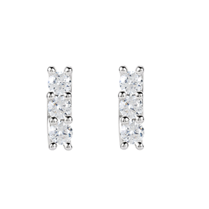 Round Diamond Stud Earrings 14k White Gold (1.46 Ct, F Color, VS2 Clarity)