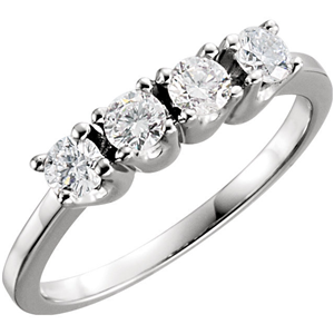 Round Diamond Solitaire Engagement Ring 14k White Gold 1.02 Ct, (F Color, VS Clarity)