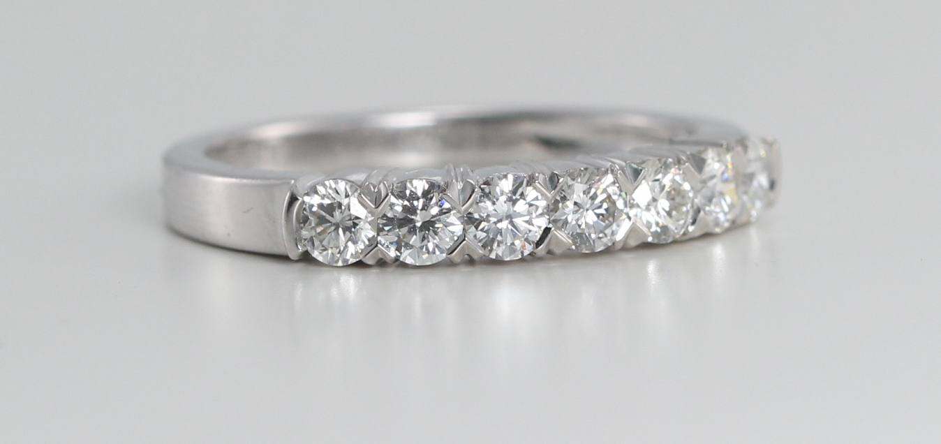 Details about   0.66 Ct White Round Cut Diamond Engagement Wedding Band in 14k White Gold Finish 