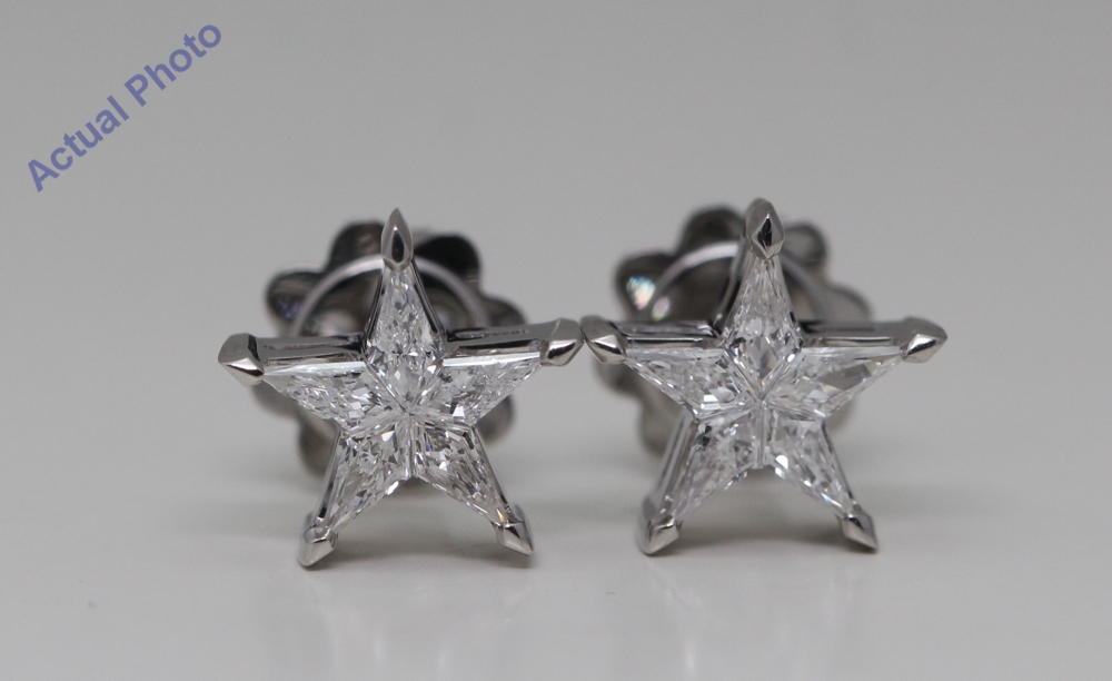 9ct Yellow Gold Rose Cut Diamond Star Earrings - Anja Potze