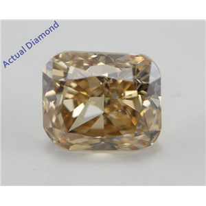Radiant Cut Loose Diamond (1.05 Ct, Natural Fancy Deep Orange Brown Color, SI1 Clarity) IGI Certified