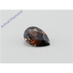 Pear Cut Loose Diamond (2.01 Ct, Natural Fancy Dark Reddish Orange Brown Color, SI2 Clarity) IGI Certified