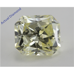 Cushion Cut Loose Diamond (1.03 Ct, Natural Fancy Light Yellow Color, SI2 Clarity) IGI Certified