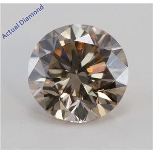 Round Cut Loose Diamond (1.26 Ct, Natural Fancy Brown Color, VVS2 Clarity) IGI Certified