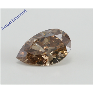 Pear Cut Loose Diamond (1 Ct, Natural brown loose diamond Color, I1 Clarity)
