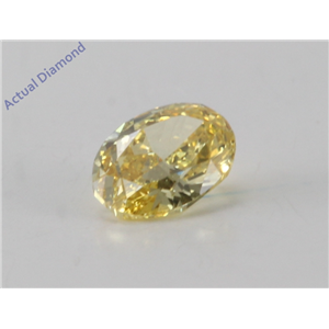 Oval Cut Loose Diamond (0.39 Ct, Natural fancy intense yellow Color, vs2 Clarity) IGL Certified