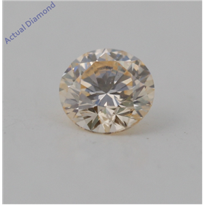 Round Cut Loose Diamond (0.42 Ct, Natural Fancy Light Yellow Orange Color, SI2 Clarity) GIA Certified