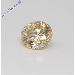 Round Cut Loose Diamond (0.3 Ct, Natural Fancy Orangy Yellow Color, SI2 Clarity) GIA Certified