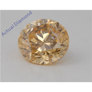 Round Cut Loose Diamond (0.31 Ct, Natural Fancy Intense Yellow Orange Color, I1 Clarity) GIA Certified