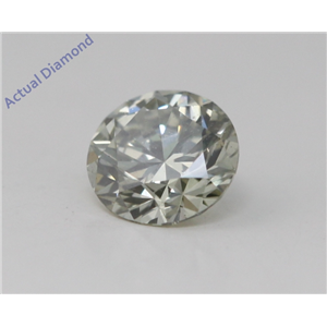 Round Cut Loose Diamond (0.34 Ct, Natural Fancy Grayish Yellowish Green Color, SI1 Clarity) GIA Certified