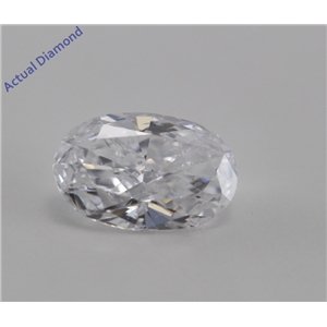 Oval Cut Loose Diamond (0.52 Ct, D ,Si3(Laser Drilled))  