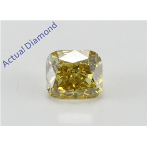Cushion Cut Loose Diamond (0.45 Ct, Natural Fancy Deep Brownish Yellow Color, SI1 Clarity) GIA Certified