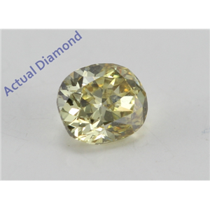 Oval Cut Loose Diamond (0.25 Ct, Natural Fancy Greenish Yellow Color, SI1 Clarity) GIA Certified