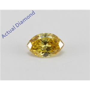 Marquise Cut Loose Diamond (0.24 Ct, Natural Fancy Deep Orange Color, VS2 Clarity) IGI Certified