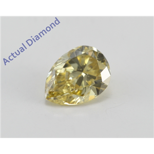 Pear Cut Loose Diamond (0.58 Ct, Natural Fancy Deep Yellow Color, SI1 Clarity) GIA Certified