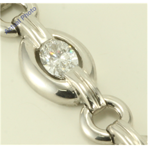 Platinum Oval cut Diamond fashion link bracelet in platinum (3.02 Ct G-H ,SI1)