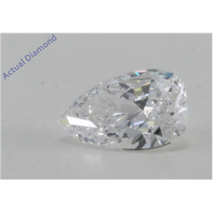 Pear Cut Loose Diamond (0.59 Ct, E Color, SI1 Clarity) IGL Certified