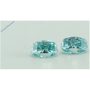 A Pair of Oval Millennial Sunrise (Limited Edition) Loose (0.9 Ct, Blue(Irradiated) Color, VVS Clarity)