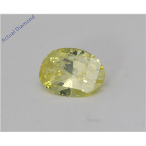 Oval Millennial Sunrise Limited Edition Cut Loose Diamond 0.34 Ct,Yellow Irradiated Color,SI1 Clarity