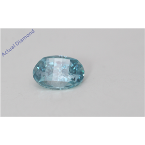 Oval Millennial Sunrise Limited Edition Loose Diamond 0.4 Ct Bluish Green Irradiated Color VS Clarity