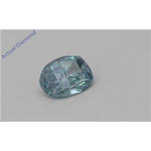 Oval Millennial Sunrise Limited Edition Loose Diamond 0.36 Ct Bluish Green Irradiated Color VS Clarity