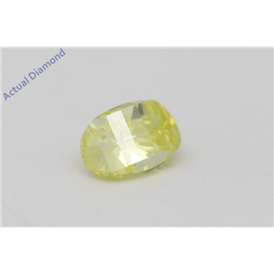 Oval Millennial Sunrise Limited Edition Loose Diamond 0.43 Ct Yellow/green Irradiated Color VS Clarity