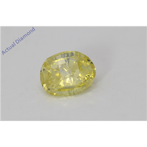 Oval Millennial Sunrise Limited Edition Cut Loose Diamond 0.44 Ct,Yellow Irradiated Color,SI2 Clarity