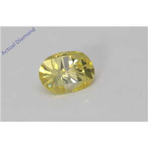 Oval Millennial Sunrise Limited Edition Cut Loose Diamond 0.56 Ct,Yellow Irradiated Color,VS Clarity