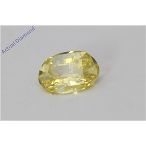 Oval Millennial Sunrise Limited Edition Cut Loose Diamond 0.57 Ct,Yellow Irradiated Color,SI1 Clarity