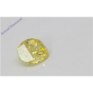 Oval Millennial Sunrise Limited Edition Cut Loose Diamond 0.61 Ct,Yellow Irradiated Color,VS Clarity