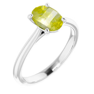 Millennial Sunrise (Branded Shape) Diamond Ring 14K White (0.43 Ct Yellow/Green(Irradiated) Vs Clarity)
