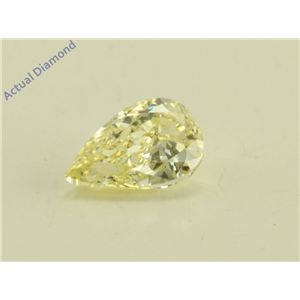 Pear Cut Loose Diamond (0.52 Ct, Natural Fancy Color Light Yellow Color, SI1 Clarity) GIA Certified
