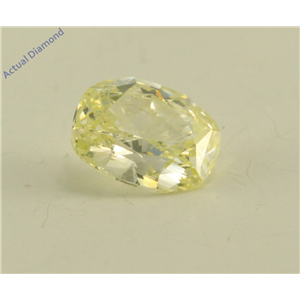 Cushion Cut Loose Diamond (0.49 Ct, Natural Fancy Green Yellow Color, VS2 Clarity) GIA Certified