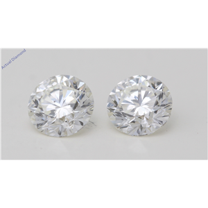A Pair Of Round Cut Loose Diamonds (1.41 Ct,J-K Color,Vs2-Si2 Clarity) Gia Certified