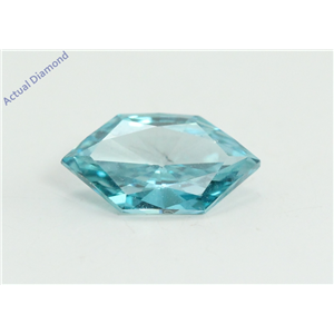 Marquise Duchess Cut Loose Diamond (0.69 Ct, Fancy Blue(Irradiated) Color, VS1 Clarity) IGL Certified
