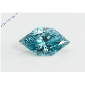 Marquise Duchess Cut Loose Diamond (0.72 Ct, Fancy Blue(Irradiated) Color, VS2 Clarity) IGL Certified