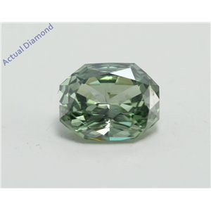 Radiant Cut Loose Diamond (1.01 Ct, Fancy Green(Irradiated) Color, VVS2 Clarity) IGL Certified