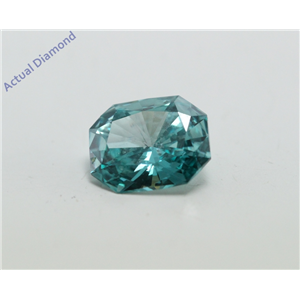 Radiant Cut Loose Diamond (0.82 Ct, Fancy Blue(Irradiated) Color, si1 Clarity) IGL Certified