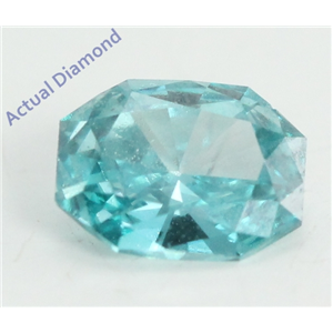 Radiant Cut Loose Diamond (0.36 Ct, Sky Blue(Irradiated) Color, VS2 Clarity)