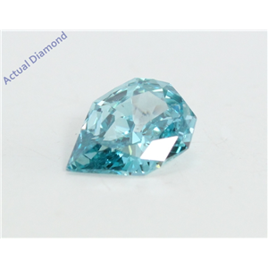 Pear Empress Cut Loose Diamond (0.36 Ct, Sky Blue(Irradiated) Color, VS2 Clarity)