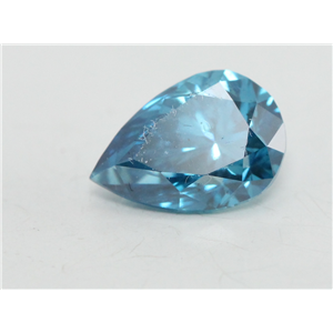 Pear Cut Loose Diamond (0.61 Ct, Blue(Irradiated) Color, si2 Clarity)