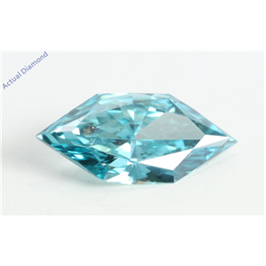 Marquise Duchess Cut Loose Diamond (0.52 Ct, Light Blue(Irradiated) Color, VS1 Clarity)