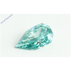 Pear Empress Cut Loose Diamond (0.48 Ct, Light Blue(Irradiated) Color, VS1 Clarity)