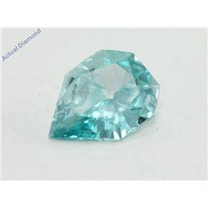 Pear Empress Cut Loose Diamond (0.47 Ct, Light Blue(Irradiated) Color, VS1 Clarity)