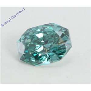 Radiant Cut Loose Diamond (0.51 Ct, Sky Blue(Irradiated) Color, VS1 Clarity)